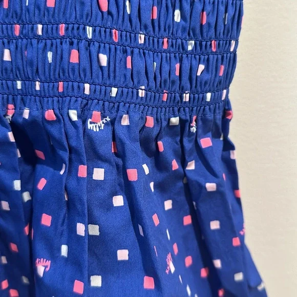 NWT Lilly Pulitzer Rivera Smocked Top Tie Shoulder Peplum Top XL - Picture 6 of 9